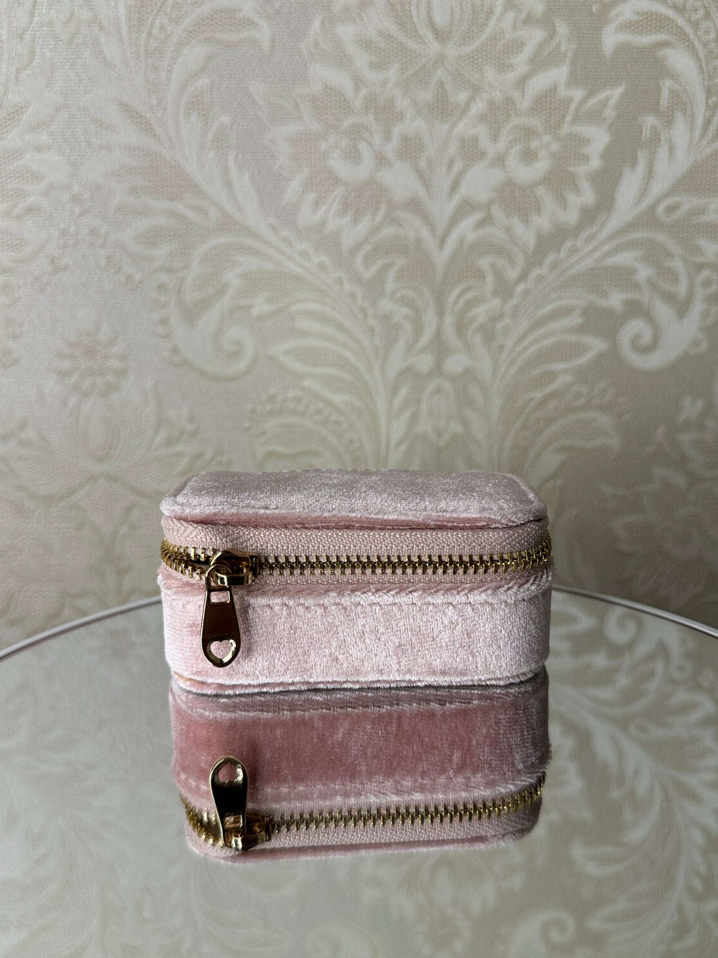 Mini Velvet Jewelry Box with Mirror