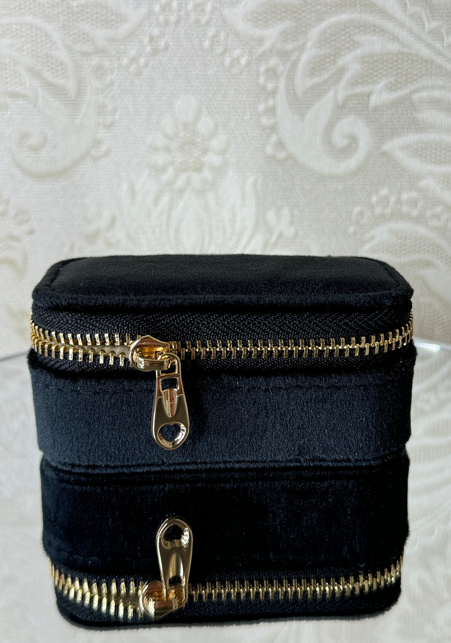 Mini Velvet Jewelry Box with Mirror